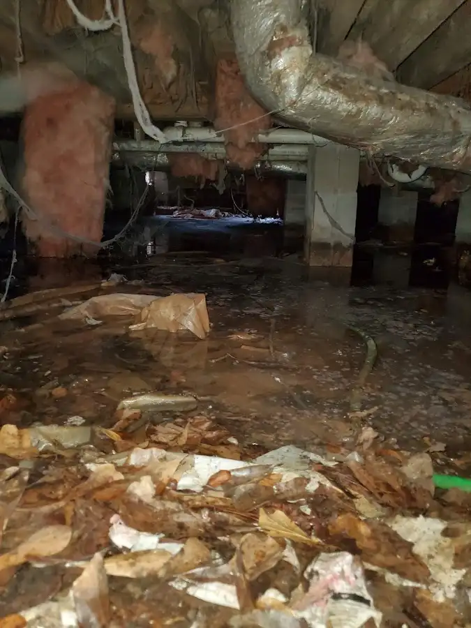 Crawl space flood assessment for Commercial Water Damage Restoration in Poolesville